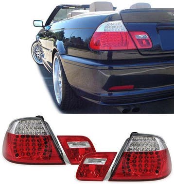 LED Achterlichten Rood/Wit BMW E46 Cabrio 00-03 B6100, Nieuw, BMW