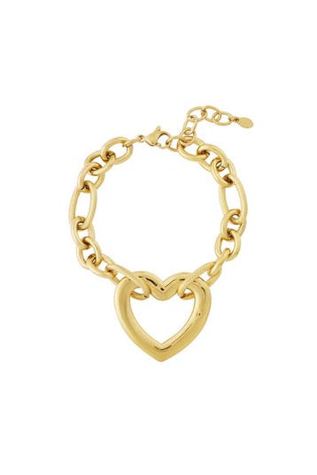 Goudlief Armband met een ketting van harten (Armbanden), Sieraden, Tassen en Uiterlijk, Verzenden, Nieuw, Zilver, Overige materialen
