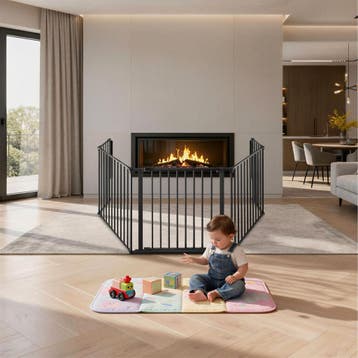 Openhaardhek Agni - zwart, Kinderen en Baby's, Traphekjes, Verzenden, Nieuw