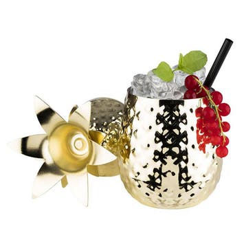GGM Gastro | (6 stuks) PINEAPPLE - Beker - 500ml - Goud - |, Huis en Inrichting, Keuken | Servies, Verzenden, Nieuw