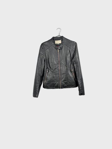 VILA Leren jassen Dames maat M Zwart Vintage, Ophalen of Verzenden, Nieuw