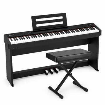 NUX NPK-10 digitale stage piano zwart met NPS1 standaard, 88, Ophalen of Verzenden, Nieuw