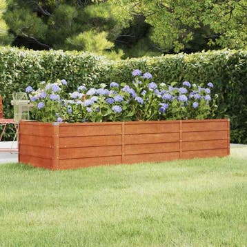 vidaXL Plantenbak verhoogd 240x80x45 cm cortenstaal roestig, 100 cm of meer, Verzenden, Nieuw, Metaal