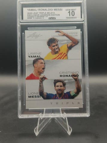 Leaf 2025 Lamine Yamal/Ronaldo/Messi #ELE13 - CCC 10 Graded, Nieuw