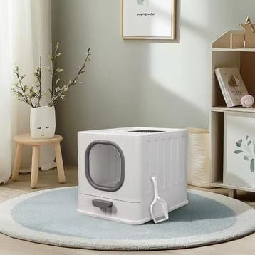 XL Kattenbak met Deksel –Gesloten, Top Entry en Makkelijk Sc, Dieren en Toebehoren, Katten-accessoires, Verzenden, Nieuw
