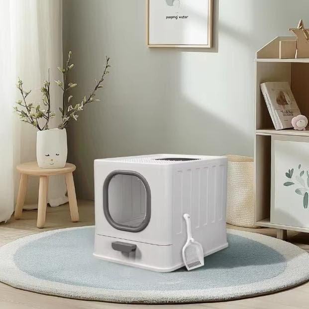 XL Kattenbak met Deksel –Gesloten, Top Entry en Makkelijk Sc, Dieren en Toebehoren, Katten-accessoires, Nieuw, Verzenden