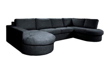 U-Bank Haarlem - u-banken - Antraciet, Nieuw, 150 cm of meer, Overige materialen, 300 cm of meer