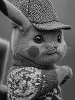 Aiana Roz - Noir Pikachu - Fine Art Print, Limited Edition, Nieuw