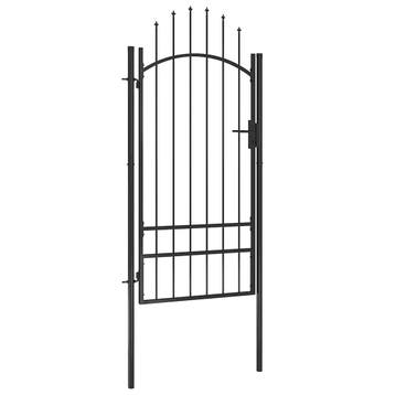 vidaXL Tuinpoort Woerden staal 1x2m zwart, Verzenden, Nieuw