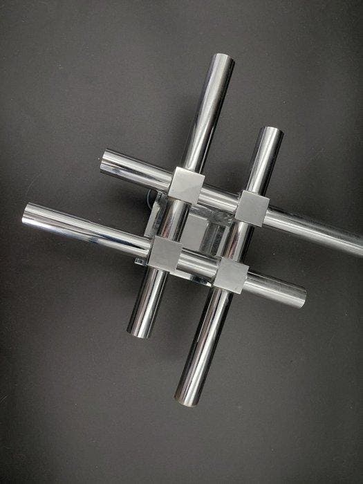 Wandkandelaar - Gechromen metaal, Antiek en Kunst, Antiek | Lampen