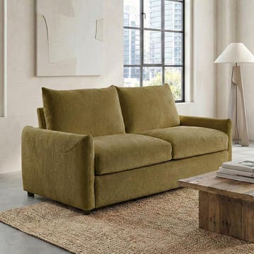 *WOONWINKEL* Tweepersoons Slaapbank Met Matras Groen, Verzenden, Nieuw