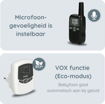 Alecto DBX80BK - Babyfoon met groot bereik - Tot 3km - Zwart, Kinderen en Baby's, Verzenden, Zo goed als nieuw
