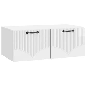 vidaXL Wandbeugel TV-kast Hoogglans Wit 78,5 x 41 x 30 cm, Minder dan 50 cm, Verzenden, Nieuw, Minder dan 100 cm