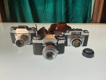 Zeiss Ikon, Agfa, Exa IIa; Contaflex; Agfa compact Analoge, Audio, Tv en Foto, Fotocamera's Analoog, Nieuw
