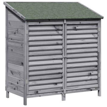 vidaXL Tuinschuur met dak Grijs 106 x 56 x 113,5 cm Massief, Verzenden, Nieuw