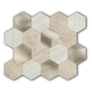 Zelfklevend Hexagon XL Beige, Nieuw