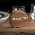 Reserved Bordje Juglann Notenhout Rond, Nieuw in verpakking