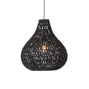 Retro hanglamp zwart 45 cm - Lina Drop, Huis en Inrichting, Lampen | Hanglampen, Verzenden, Nieuw, Retro