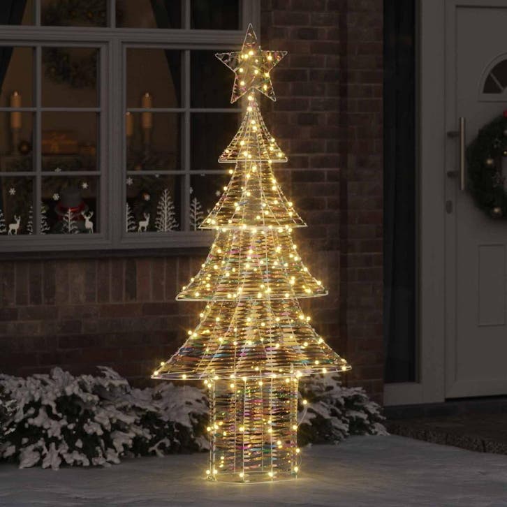 vidaXL Kerstboom met 240 LED Warmwit 181 cm PET, Diversen, Kerst, Nieuw, Verzenden
