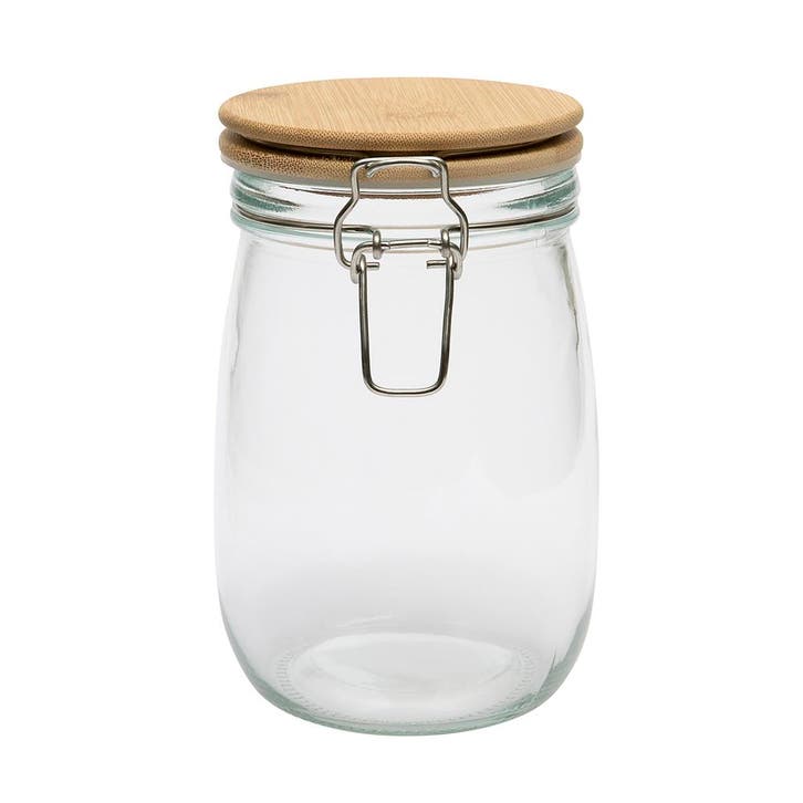 BrandNewCake Weckpot met Bamboe Deksel 1000ml, Hobby en Vrije tijd, Taarten en Cupcakes maken, Nieuw, Verzenden