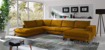 U-Bankstel Stroe - loungebanken - Goud, Nieuw, 150 cm of meer, Stof, 300 cm of meer