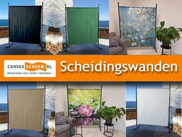 Scheidingswand Zwart - Privacy scherm ruimteverdeler 190 cm, Vergader- of Presentatieruimte, Verzenden, Nieuw in verpakking, Inrichting