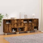 vidaXL Dressoirs 3 st 60x35x70 cm bewerkt hout gerookt, Verzenden, Nieuw, 50 tot 100 cm, 25 tot 50 cm