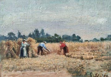 Hollandse school (XX) - Ouderwets zomers tafereel,