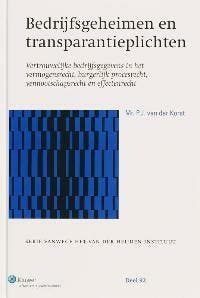 Bedrijfsgeheimen en transparantieplichten - P. van der korst, Verzenden, Gelezen, P. van der korst