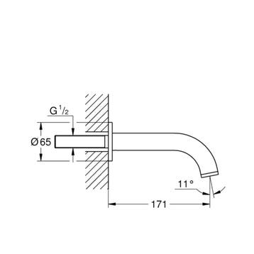 Baduitloop Grohe Atrio Supersteel, Ophalen of Verzenden, Nieuw