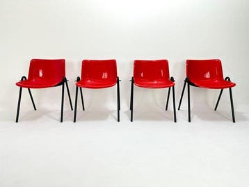 Tecno - Osvaldo Borsani - Modus - Stoel - Staal, Plastic, Antiek en Kunst