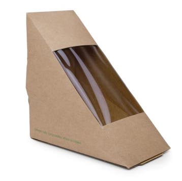 Afbreekbare sandwichboxen | Kraftpapier | 500 stuks, Verzenden, Nieuw in verpakking