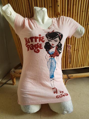 Olivia Tees, Bettie Page Tshirt., Verzenden, Nieuw
