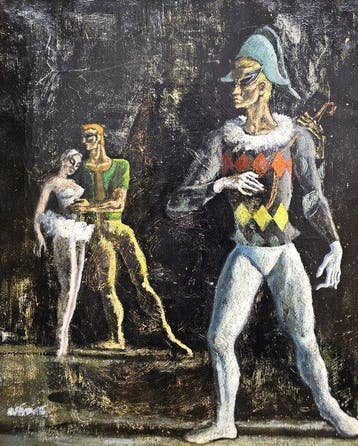 European Expressionist School (c.1950) - The Harlequin and