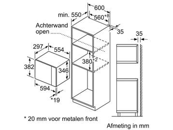Siemens BE523LMB1 - Magnetron iQ300 - 20 liter - Grill -, Verzenden, Zo goed als nieuw