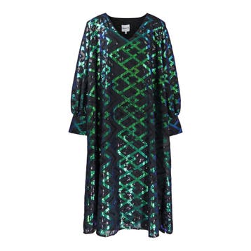 Modetrotter • pailletten midi jurk • 40, Kleding | Dames, Jurken, Maat 38/40 (M), Verzenden, Zwart, Nieuw