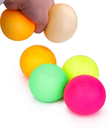 Neon knijpballen - Fidget toys stressbal voor de hand - 3, Ophalen of Verzenden, Zo goed als nieuw
