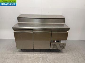 RVS Tecfrigo Saladette Koelwerkbank 2 Deuren 147 cm 230V, Ophalen of Verzenden, Gebruikt