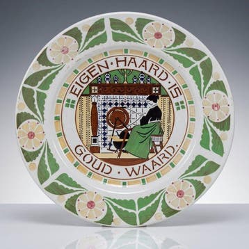 Holland Handelsmerk - Wandbord - Amsterdamse School •, Antiek en Kunst