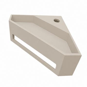 Hoekfontein Julia Driehoekig 35x35x16cm Solid Surface Beige, Ophalen of Verzenden, Nieuw, Overige typen