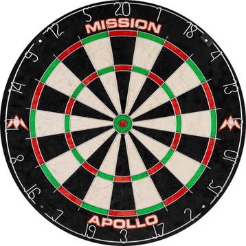 Dartbord Mission Apollo met 2 sets dartpijlen (Dartborden), Sport en Fitness, Ophalen of Verzenden, Nieuw, Dartbord met pijlen