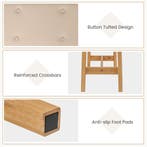 LIVSK Multifunctionele Bank - Kunstleren Oppervlak - Bamboe, Huis en Inrichting, Verzenden, Nieuw