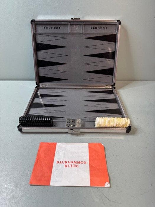Bordspel - iconische Vintage Metoni Backgammon Set, Antiek en Kunst, Antiek | Speelgoed
