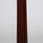 Zeer hoge elegante piedestal met verdiept blad in donker not, Ophalen of Verzenden