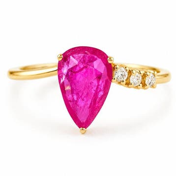 Zonder minimumprijs - Ring - 14 karaat Geel goud - 1.23ct., Nieuw
