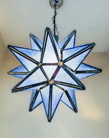 Plafondlamp - Ster - Glas, Metaal - Sterrenkroonluchter