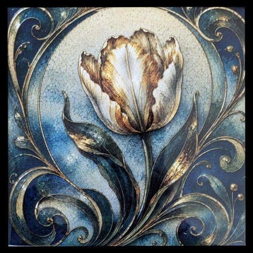 Galerie Teejo - TEEJO - ART TILES – ART NOUVEAU - FLOWER -