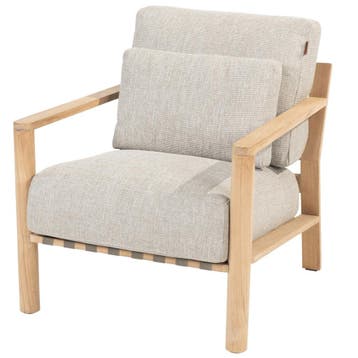 Lucas lounge tuinstoel natural teak 4 Seasons Outdoor, Tuin en Terras, Tuinstoelen, Ophalen of Verzenden, Nieuw, Teakhout