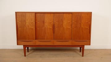 Vintage Deens highboard | Wandkast | Teak | 185 cm, Huis en Inrichting, Ophalen of Verzenden, Nieuw