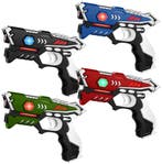 KidsTag Laserpistolen set - 4 kleuren guns - Lasergame, Ophalen of Verzenden, Nieuw